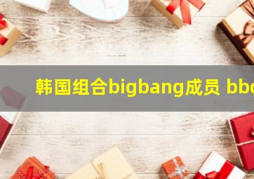 韩国组合bigbang成员 bbc